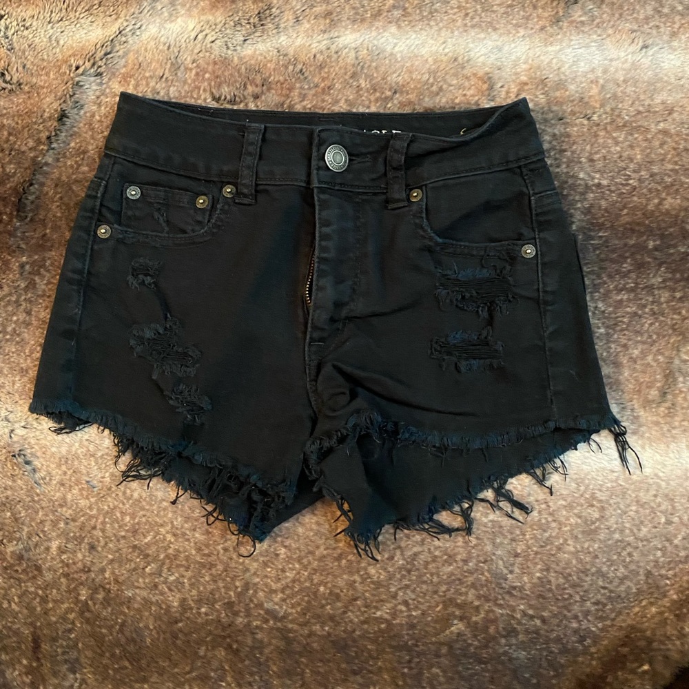American Eagle Black Denim Shorts